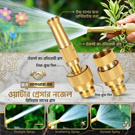 (শুধু নজেল) Metal Water Gun Spray Nozzle