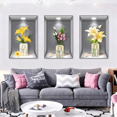 3pcs Set Artificial Wall Sticker (S09)